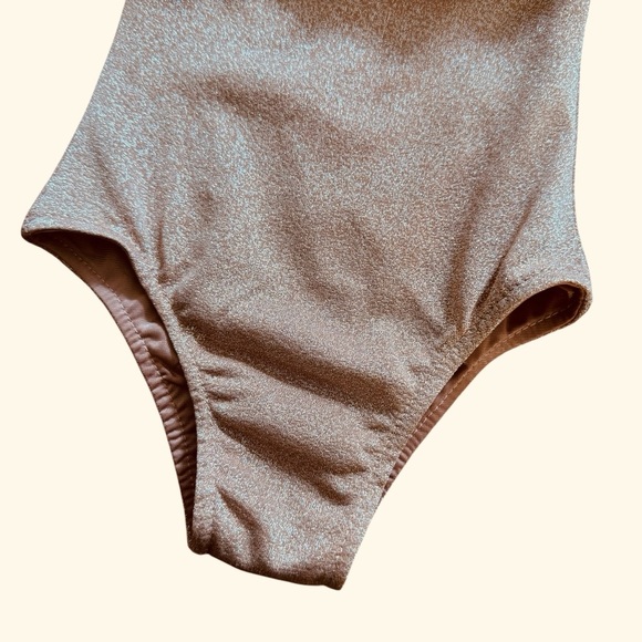 Louise Misha Bathing Suit Creole Rusty Swimsuit Golden Pink Metallic 18M NWOT - Picture 3 of 7